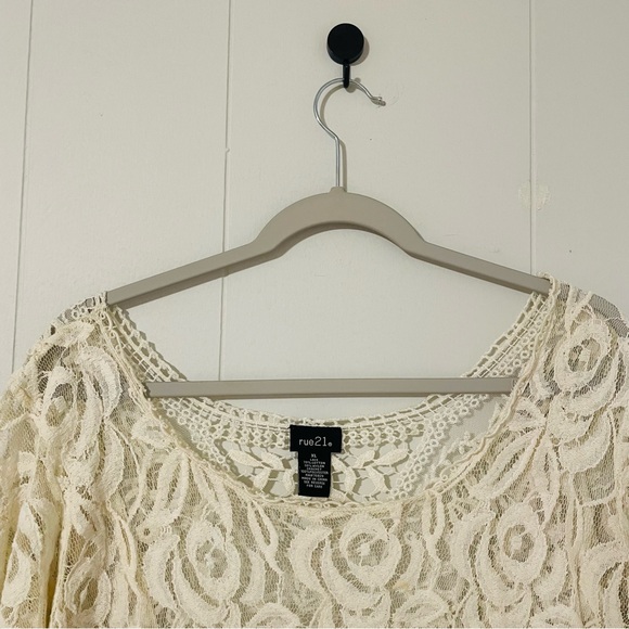 Rue21 Cream Lace Blouse - Picture 2 of 8
